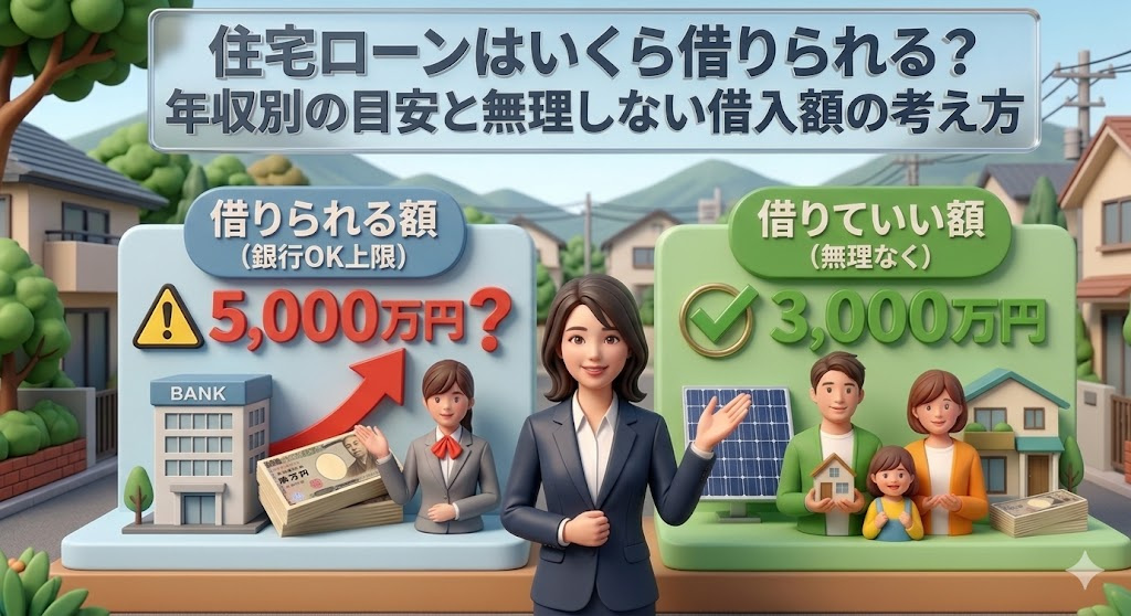 住宅ローンはいくら借りられる？ 年収別の目安と無理しない借入...の画像