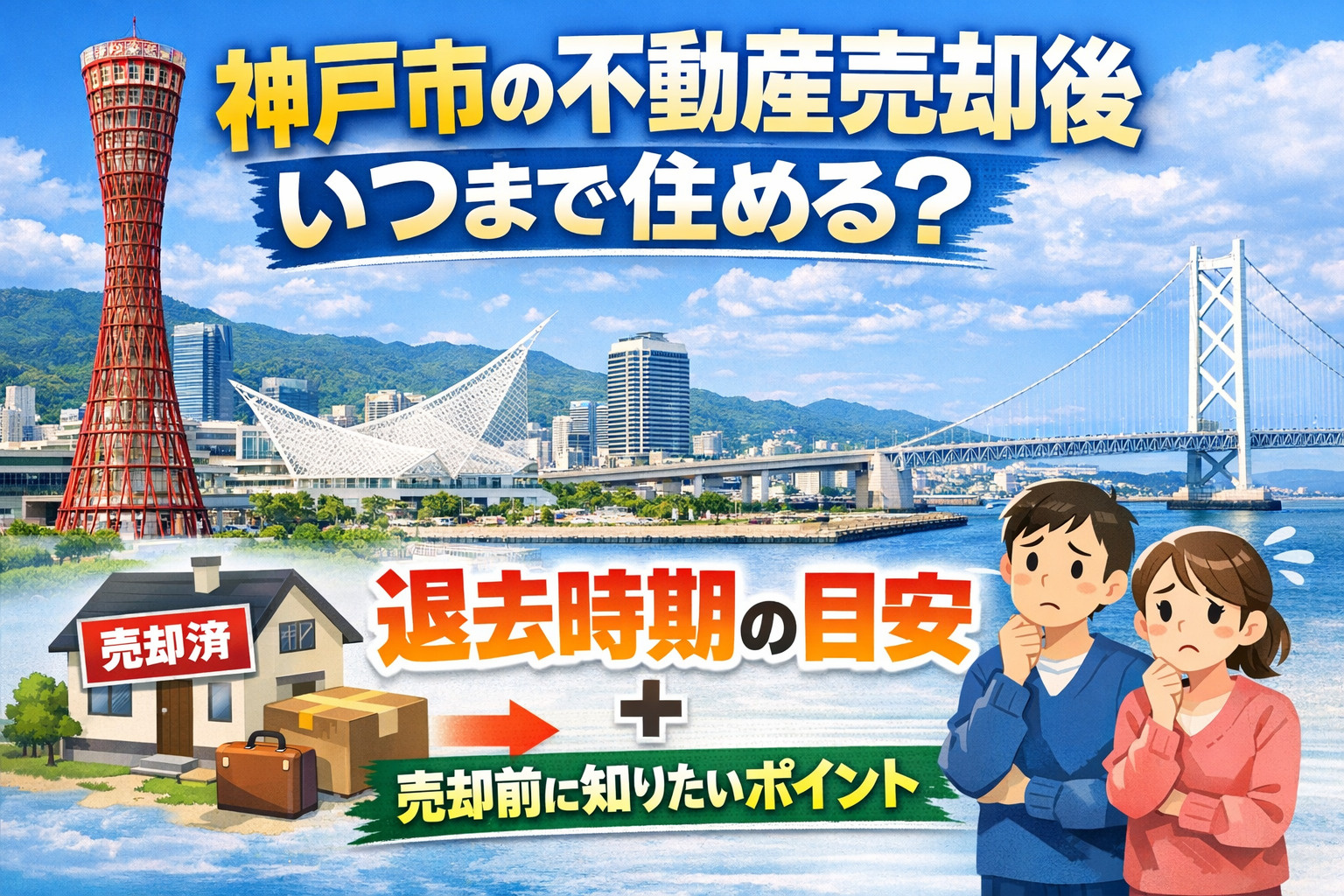 神戸市の不動産売却後いつまで住める？退去時期の目安と売却前に...の画像
