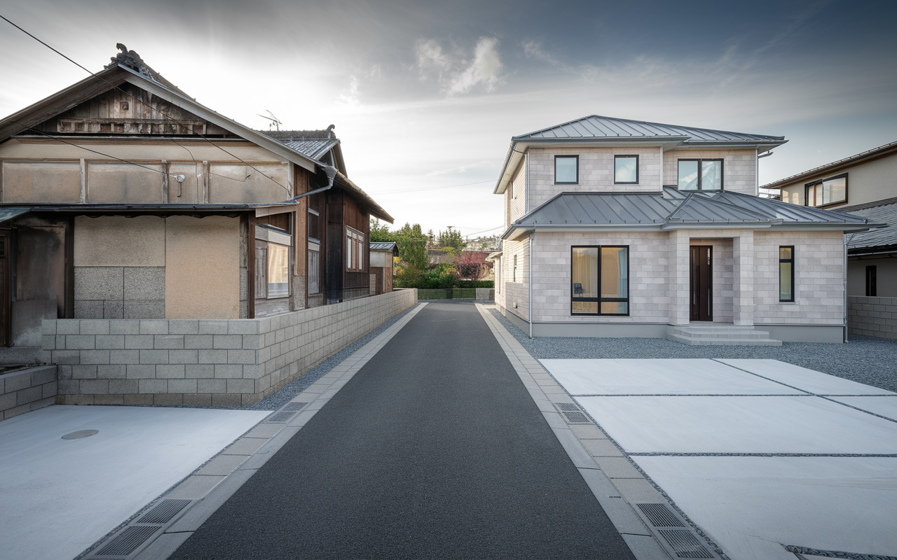 新潟市の相続空き家で境界標がないときは？  隣地ブロック塀の...の画像