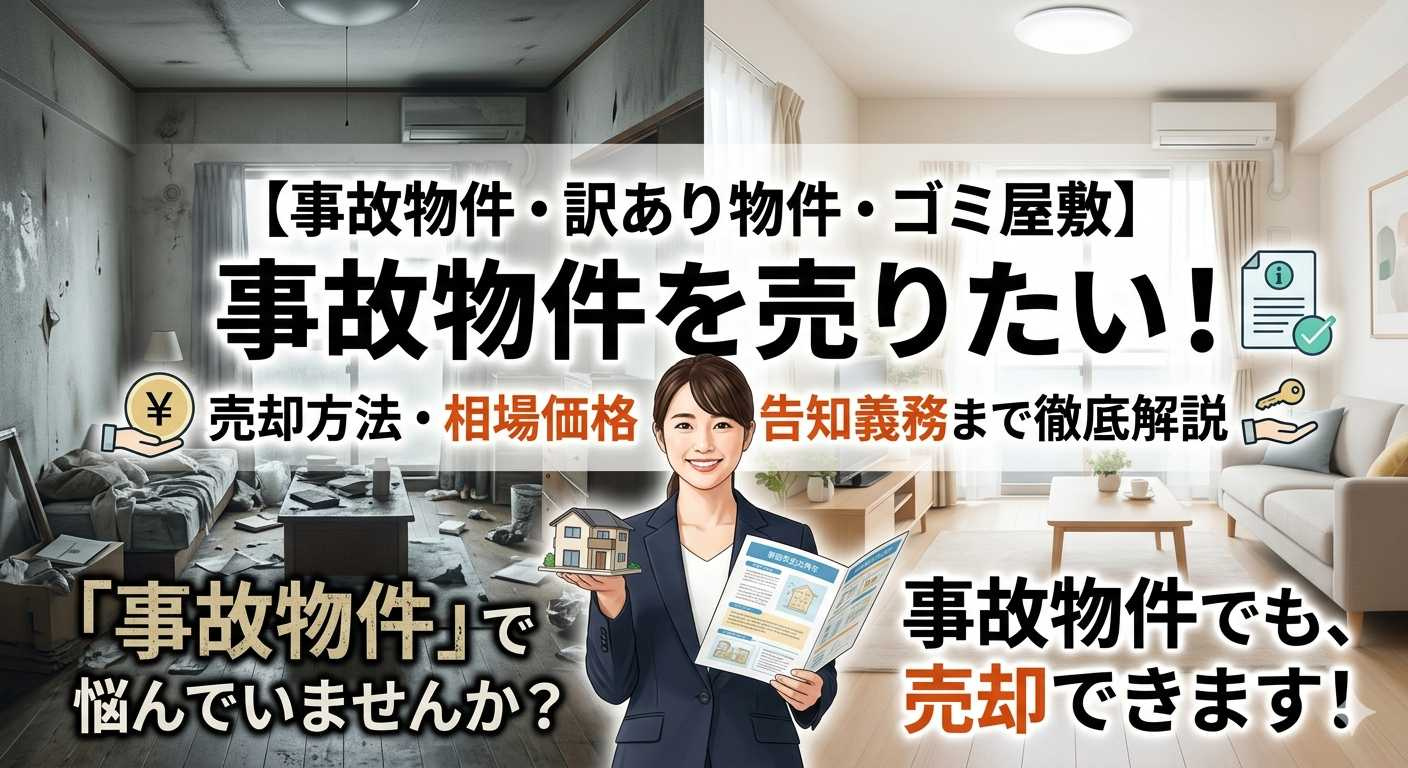 【事故物件・訳あり物件・ゴミ屋敷】事故物件を売りたい！売却方...の画像