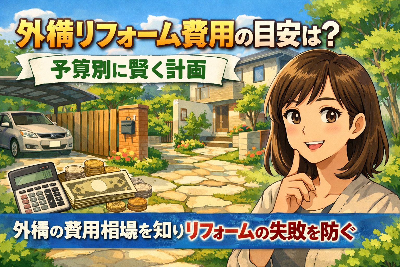 外構リフォーム費用の目安は？予算別に賢く計画  外構の費用相...の画像