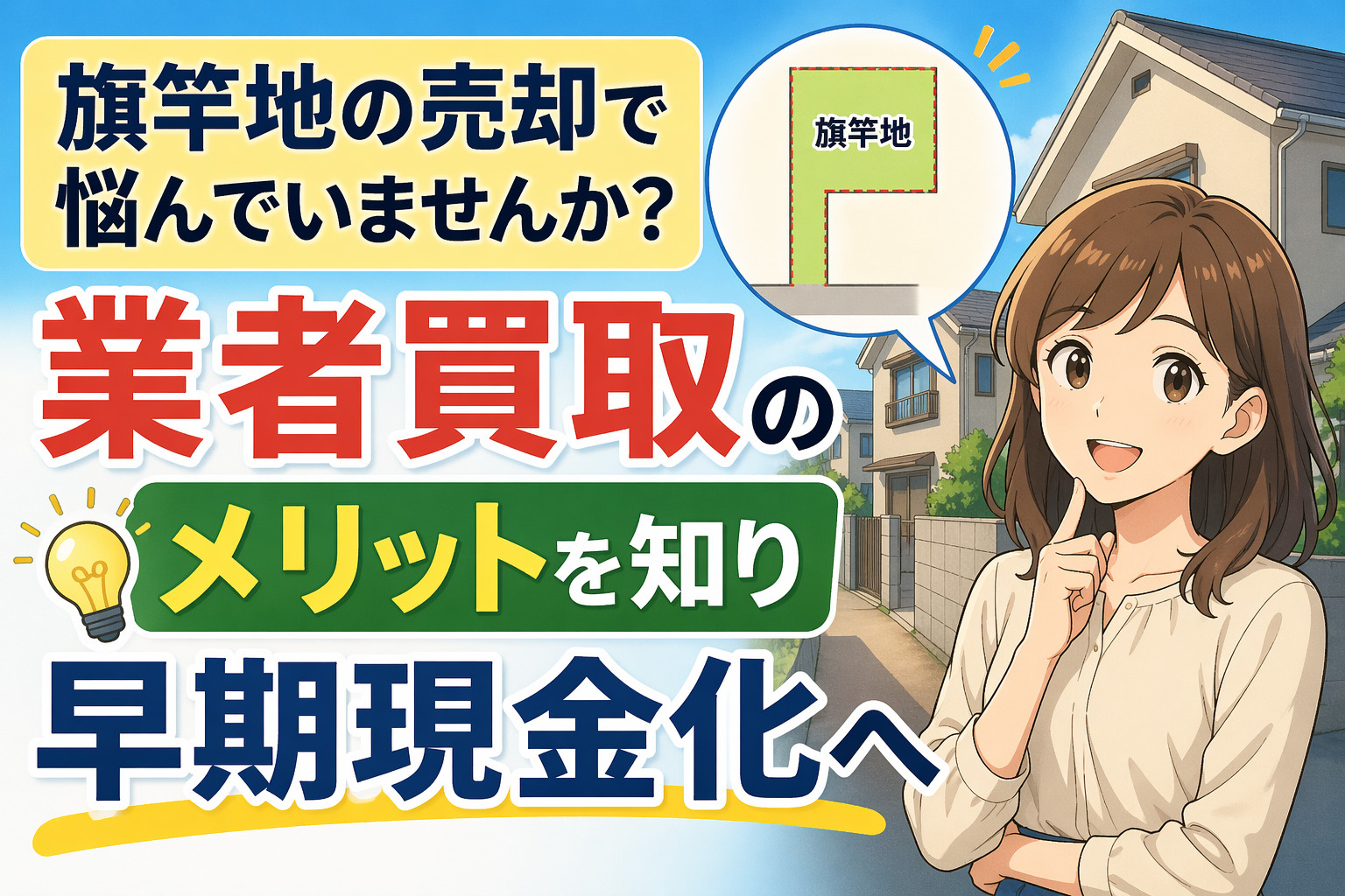 旗竿地の売却で悩んでいませんか  業者買取のメリットを知り早...の画像