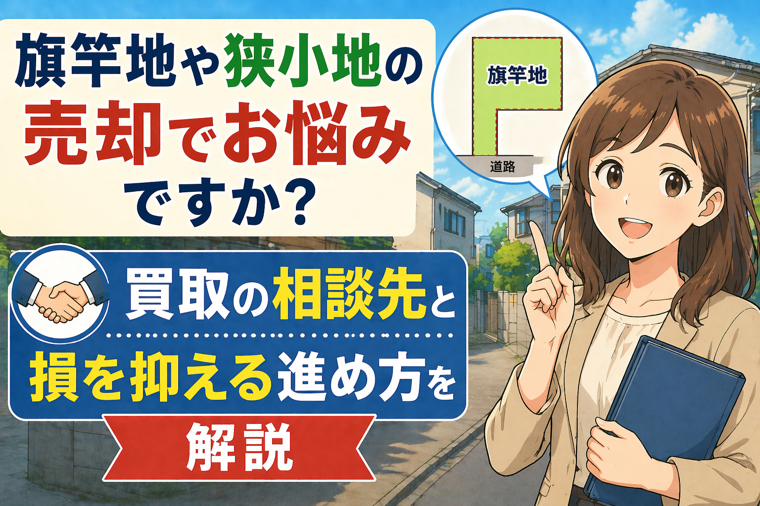 旗竿地や狭小地の売却でお悩みですか？買取の相談先と損を抑える...の画像