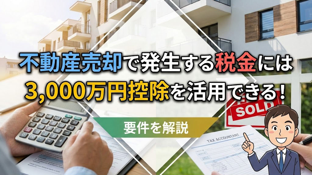 不動産売却で発生する税金には3,000万円控除を活用できる！...の画像