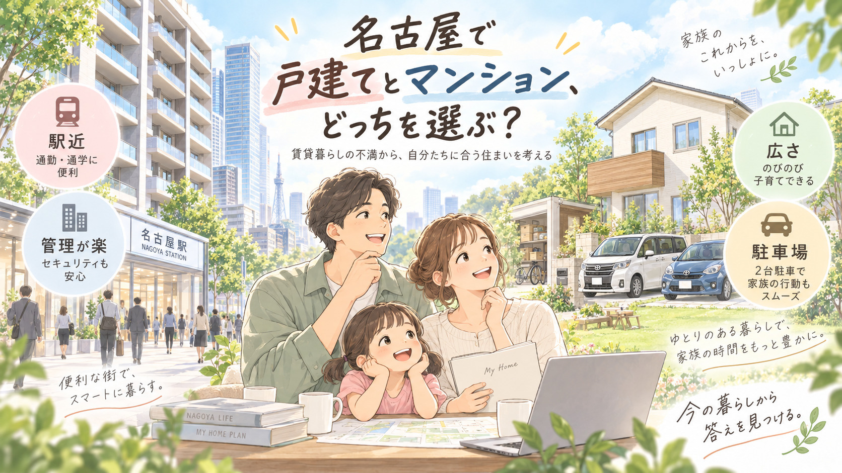 名古屋で戸建てとマンションどっちを買う？賃貸の不満から考える...の画像