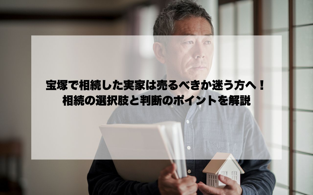 宝塚で相続した実家は売るべきか迷う方へ！相続の選択肢と判断の...の画像