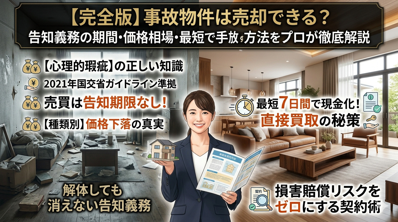 【事故物件・訳あり物件・ゴミ屋敷】事故物件は売却できる？告知...の画像