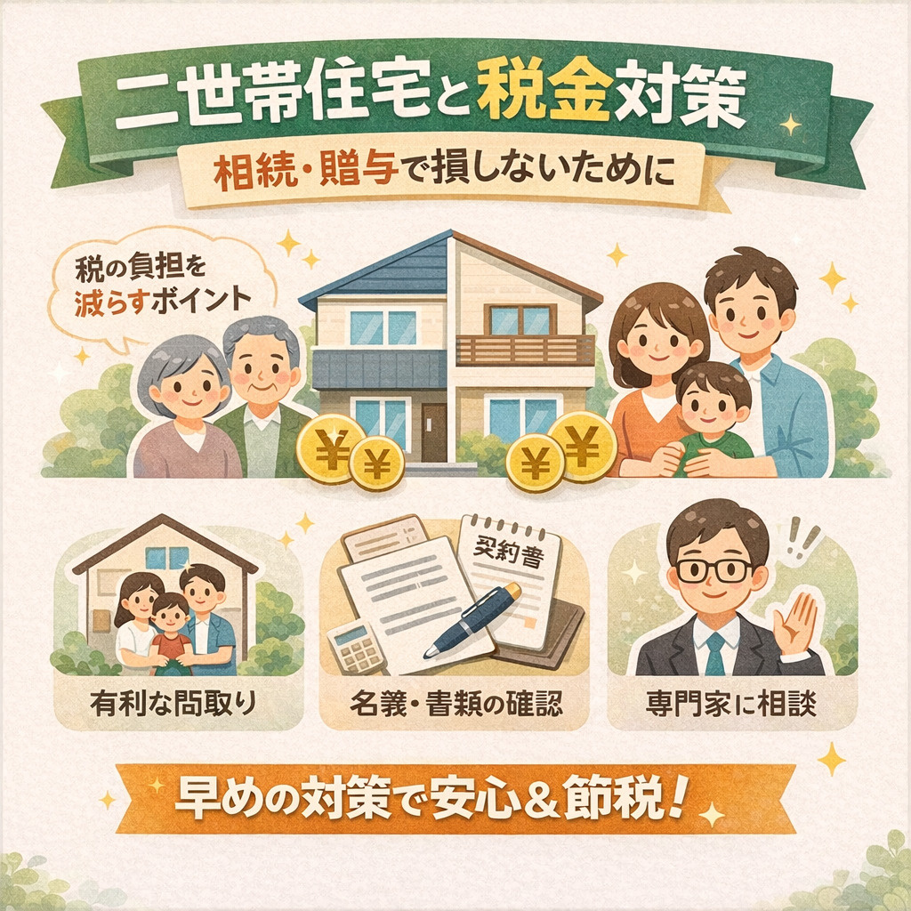 二世帯住宅の相続で税金はどう変わる？有利な間取りの考え方を解...の画像