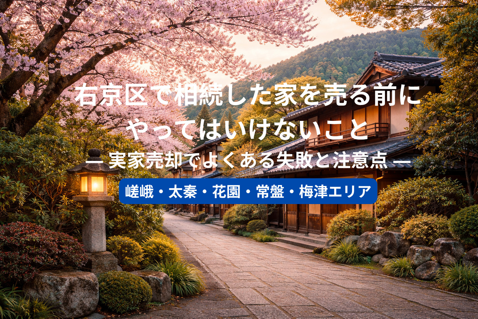 右京区で相続した家を売る前にやってはいけないこと  ― 実家...の画像