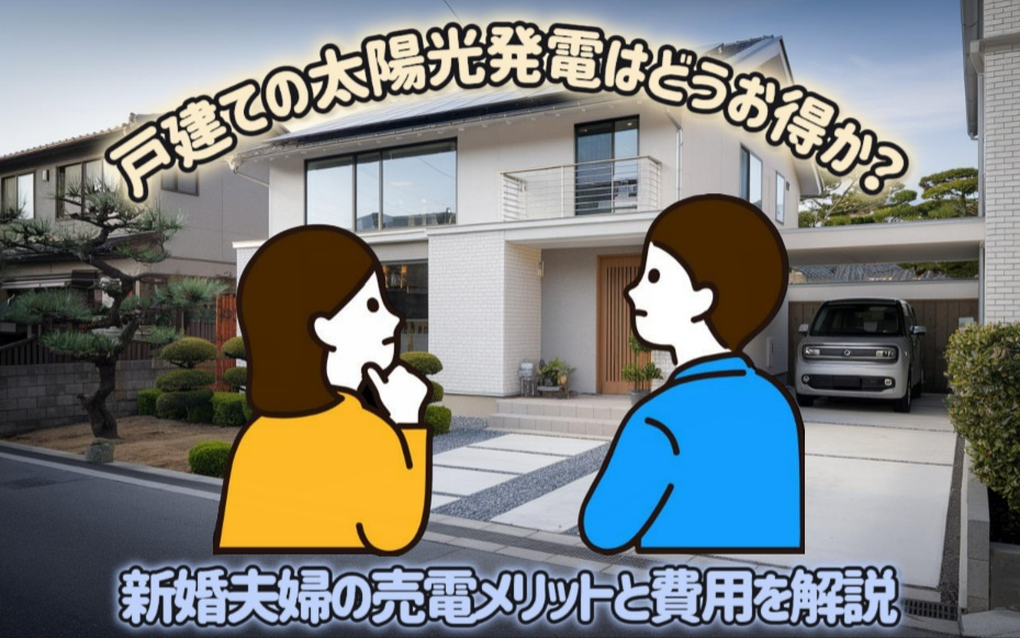 【戸建ての太陽光発電はどうお得か？】新婚夫婦の売電メリットと...の画像