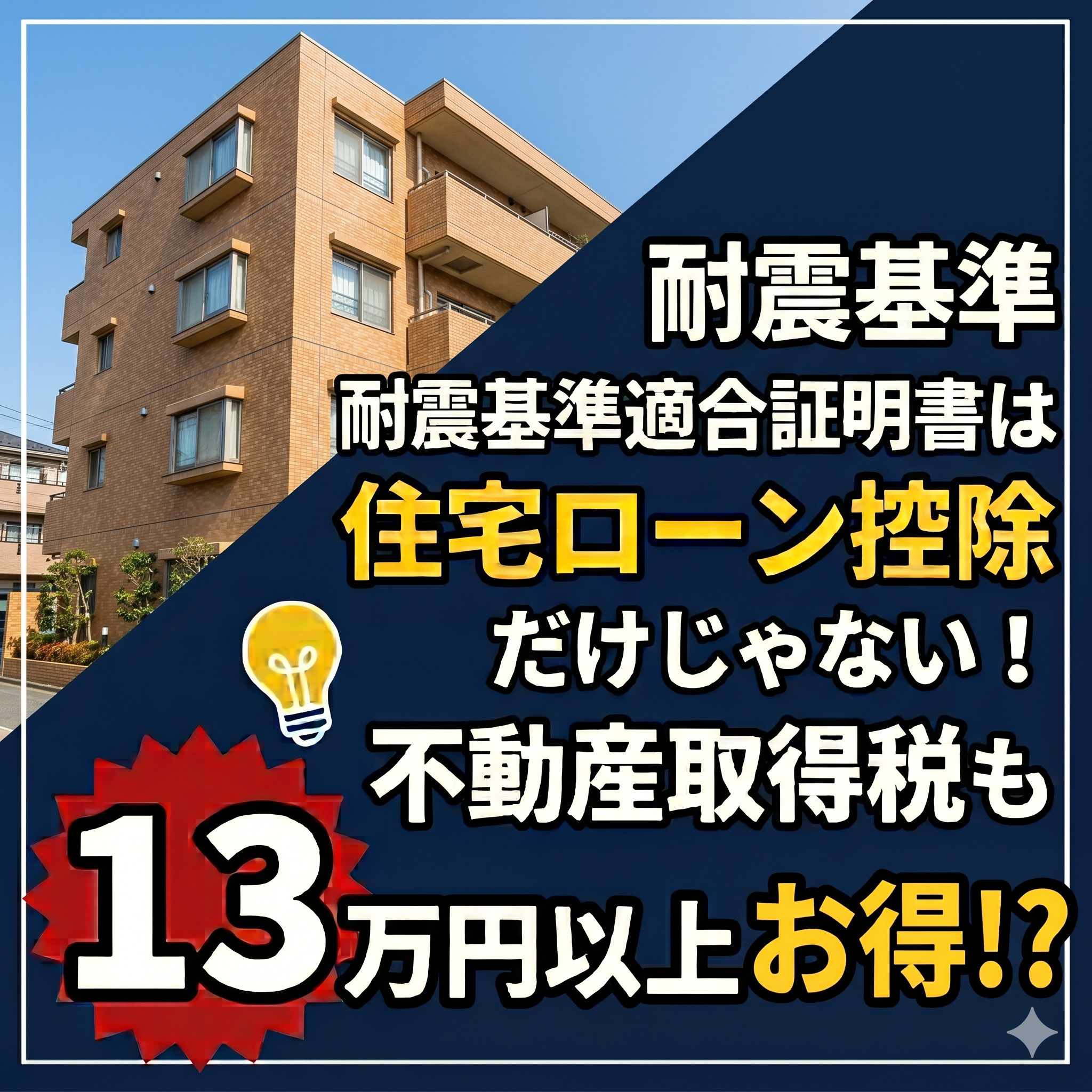 耐震基準適合証明書は住宅ローン控除だけじゃない！不動産取得税...の画像