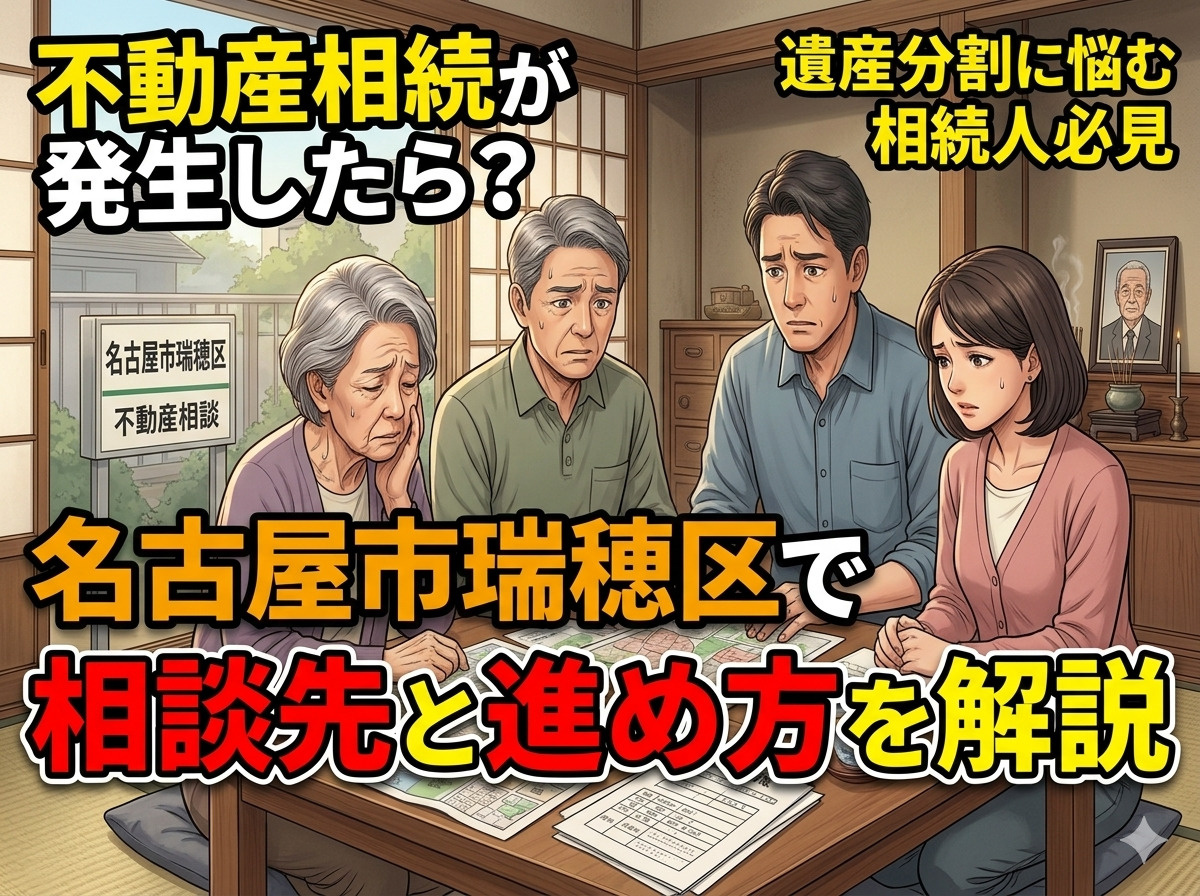 名古屋市瑞穂区で不動産相続が発生したら？  遺産分割に悩む相...の画像