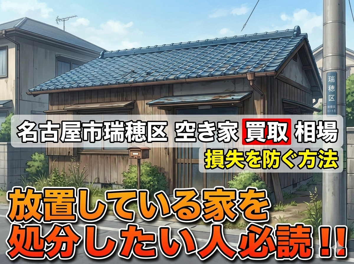 名古屋市瑞穂区の空き家どうする？買取相場を知り損失を防ぐ方法...の画像