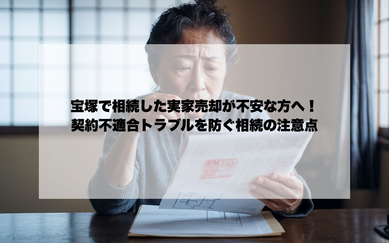 宝塚で相続した実家売却が不安な方へ！契約不適合トラブルを防ぐ...の画像
