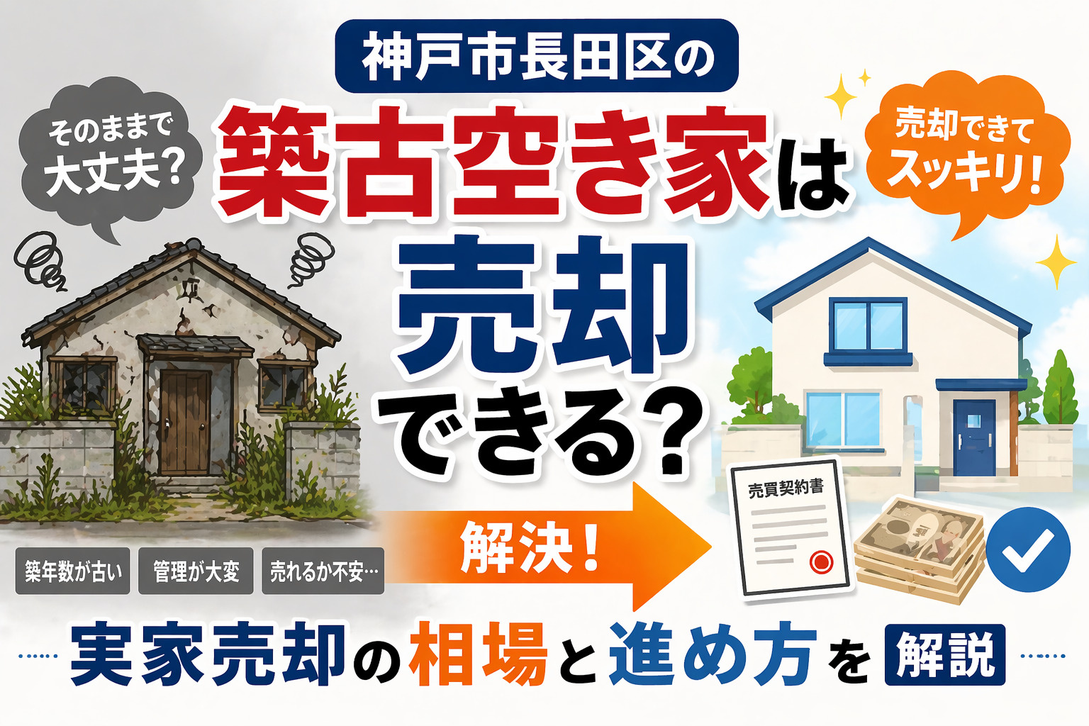 神戸市長田区の築古空き家は売却できる？実家売却の相場と進め方...の画像