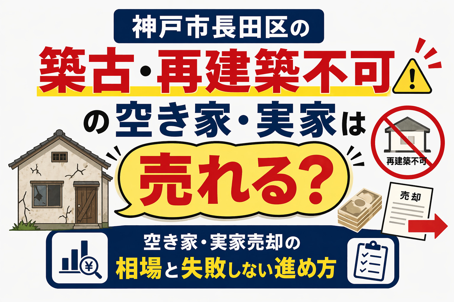 神戸市長田区の築古・再建築不可の空き家・実家は売れる？空き家...の画像