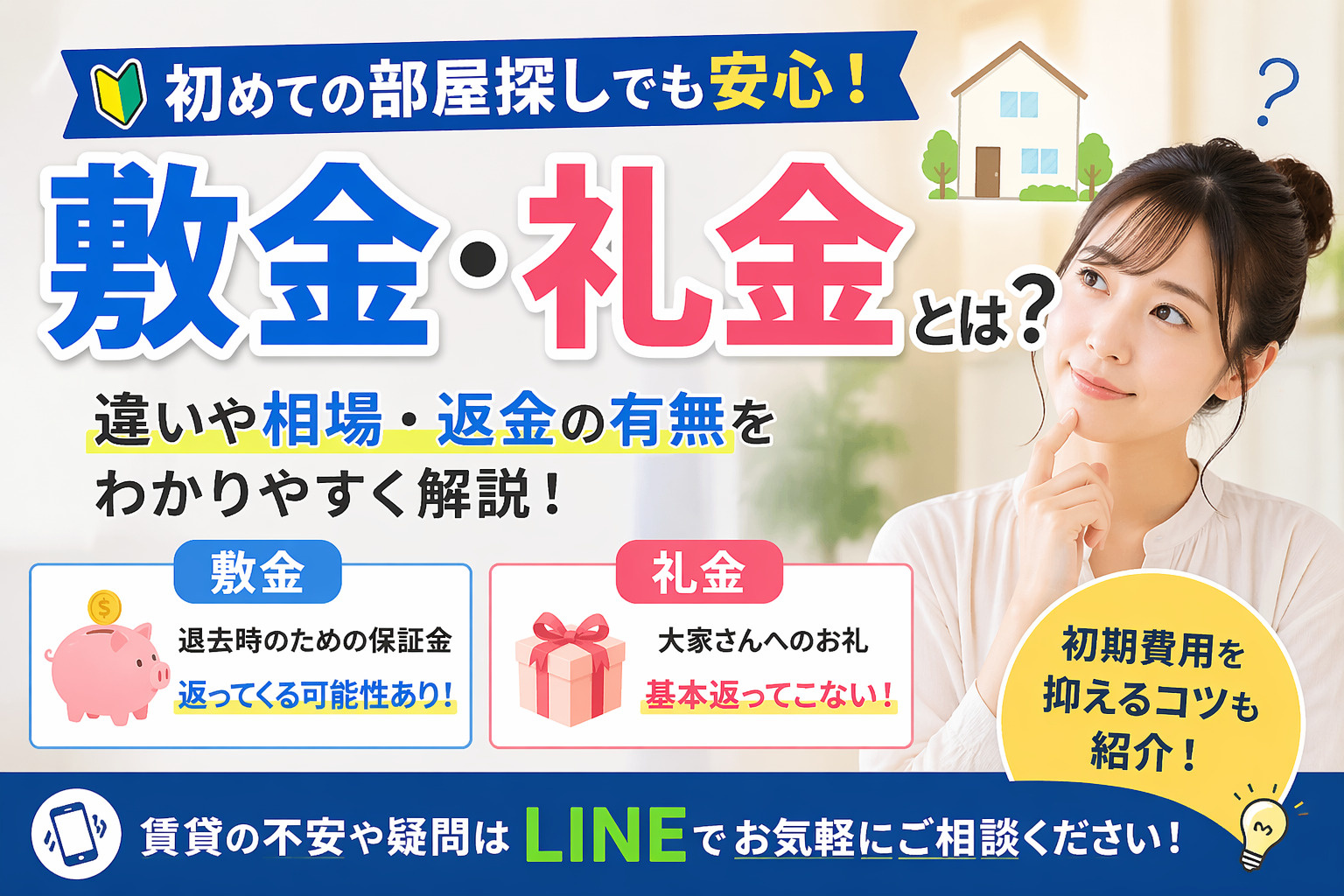敷金・礼金とは？違い・相場・返金の仕組みをわかりやすく解説｜...の画像