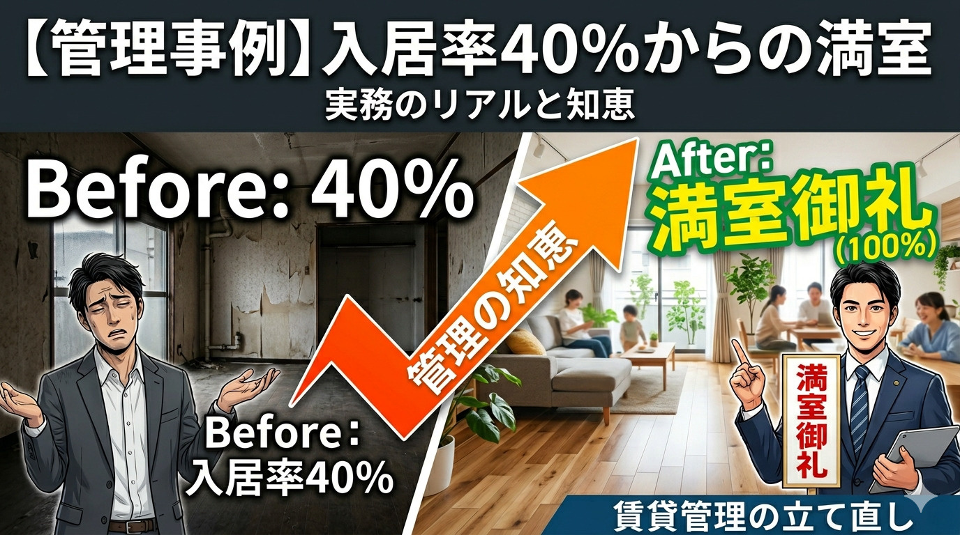 管理はつらいよ/入居率40％、築年数の古い賃貸マンションを3...の画像