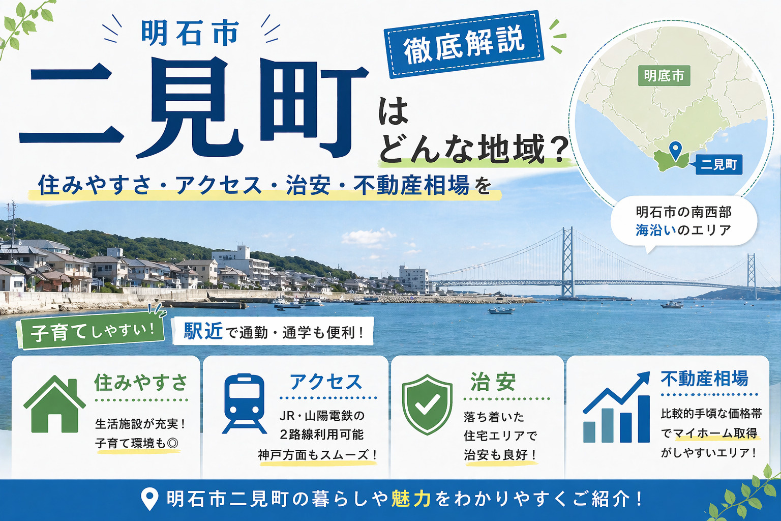 明石市二見町はどんな地域？住みやすさ・アクセス・治安・不動産...の画像
