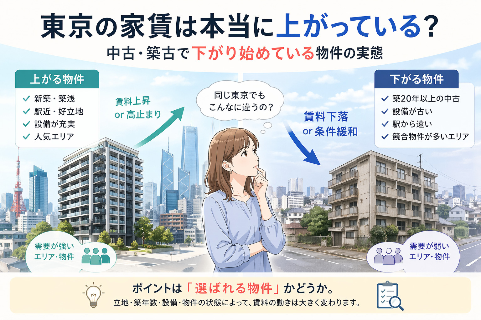 【2026年最新】東京の家賃は本当に上がっている？中古・築古...の画像
