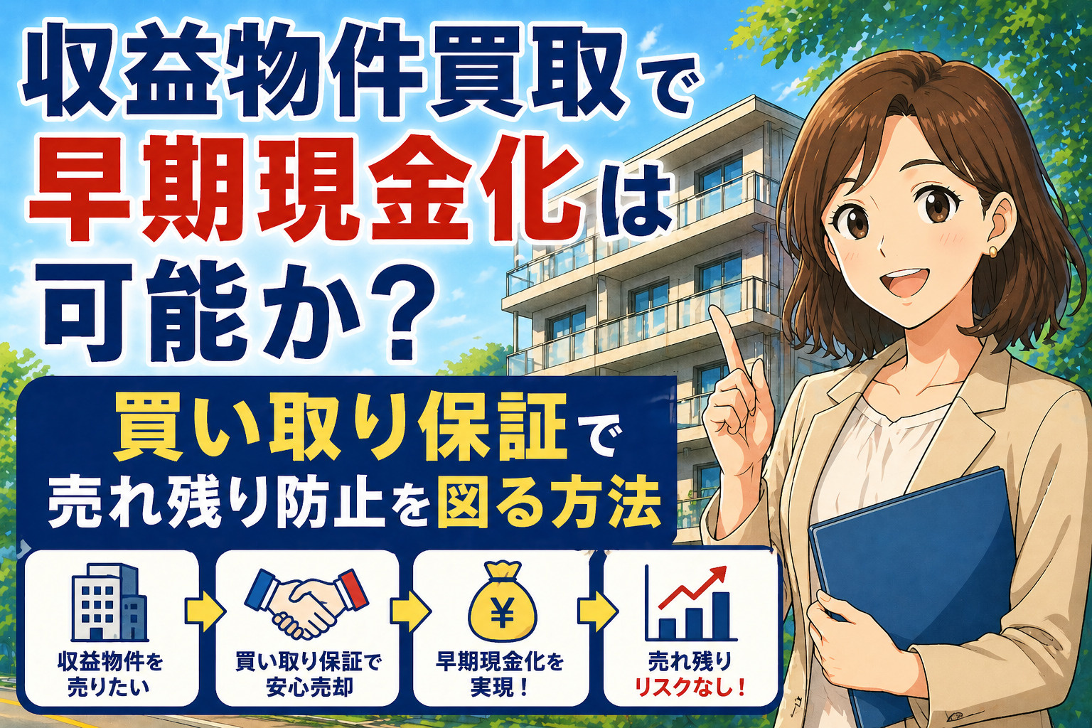 収益物件買取で早期現金化は可能か？買い取り保証で売れ残り防止...の画像