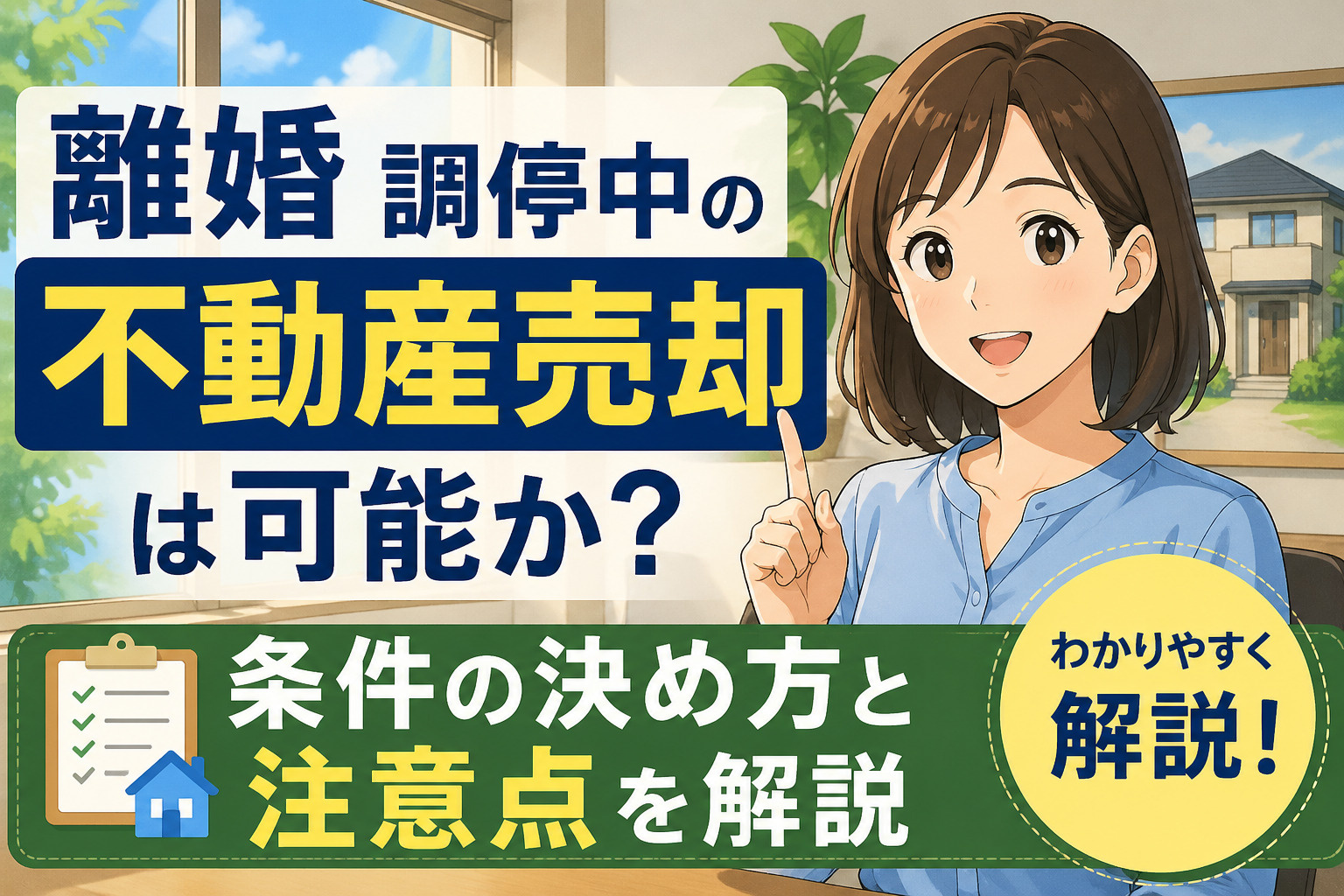 離婚 調停中の不動産売却は可能か？条件の決め方と注意点を解説...の画像