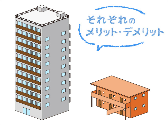賃貸で迷うマンションとアパートの違いは？メリットとデメリット...の画像