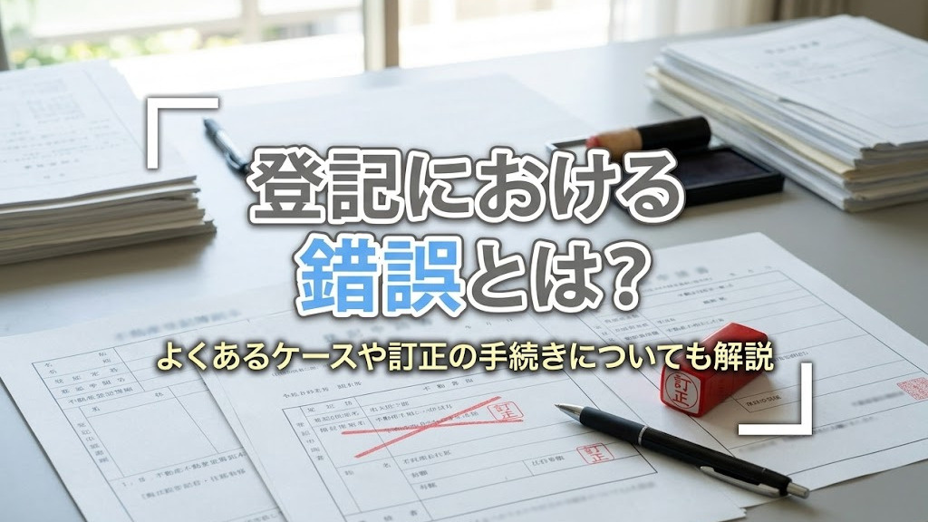 登記における錯誤とは？よくあるケースや訂正の手続きについても...の画像