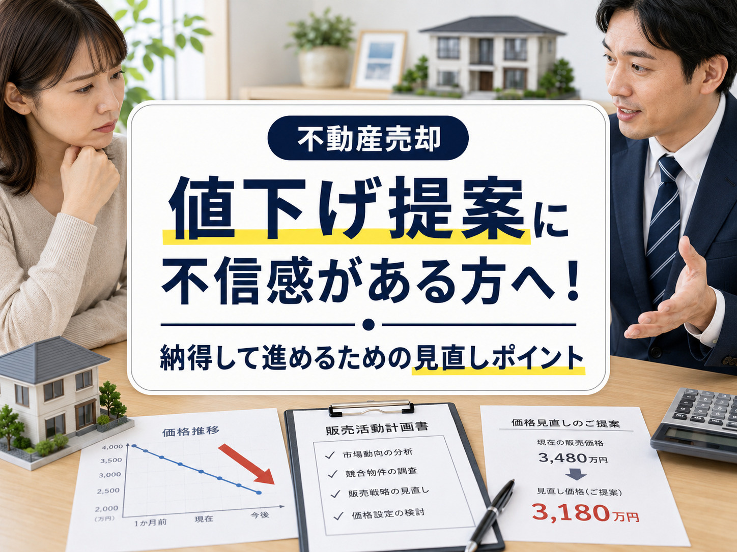 不動産売却で値下げ提案をされて不信感がある方へ！納得して進め...の画像
