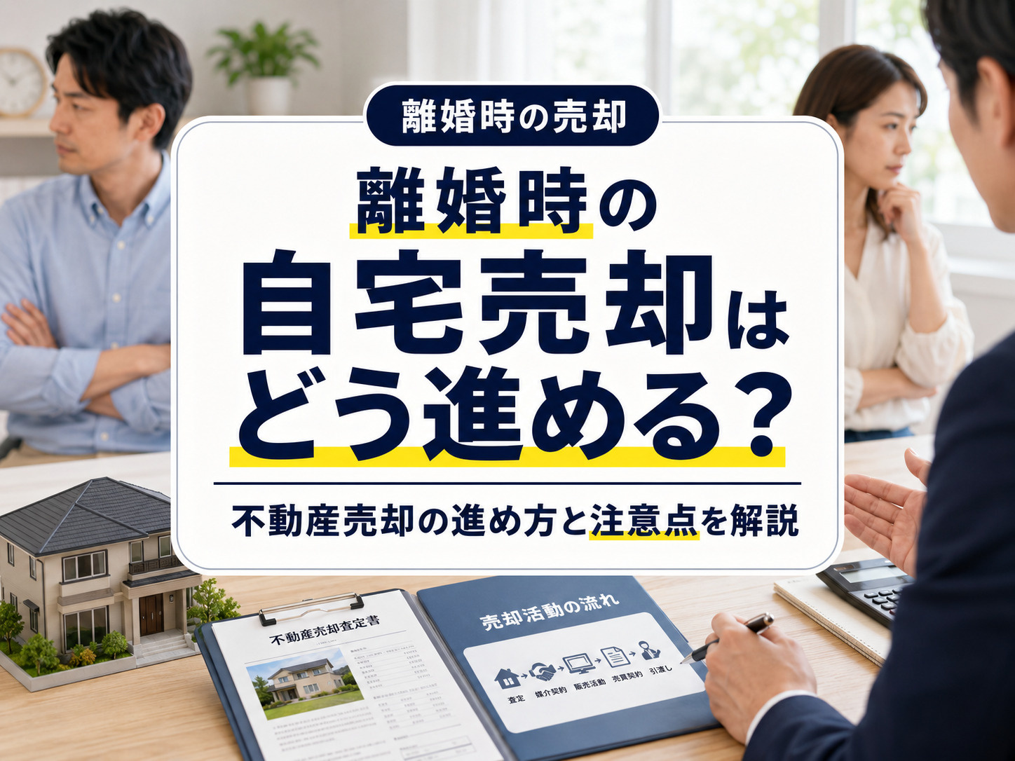 離婚時の自宅売却はどう進める？不動産売却の進め方と注意点を解...の画像