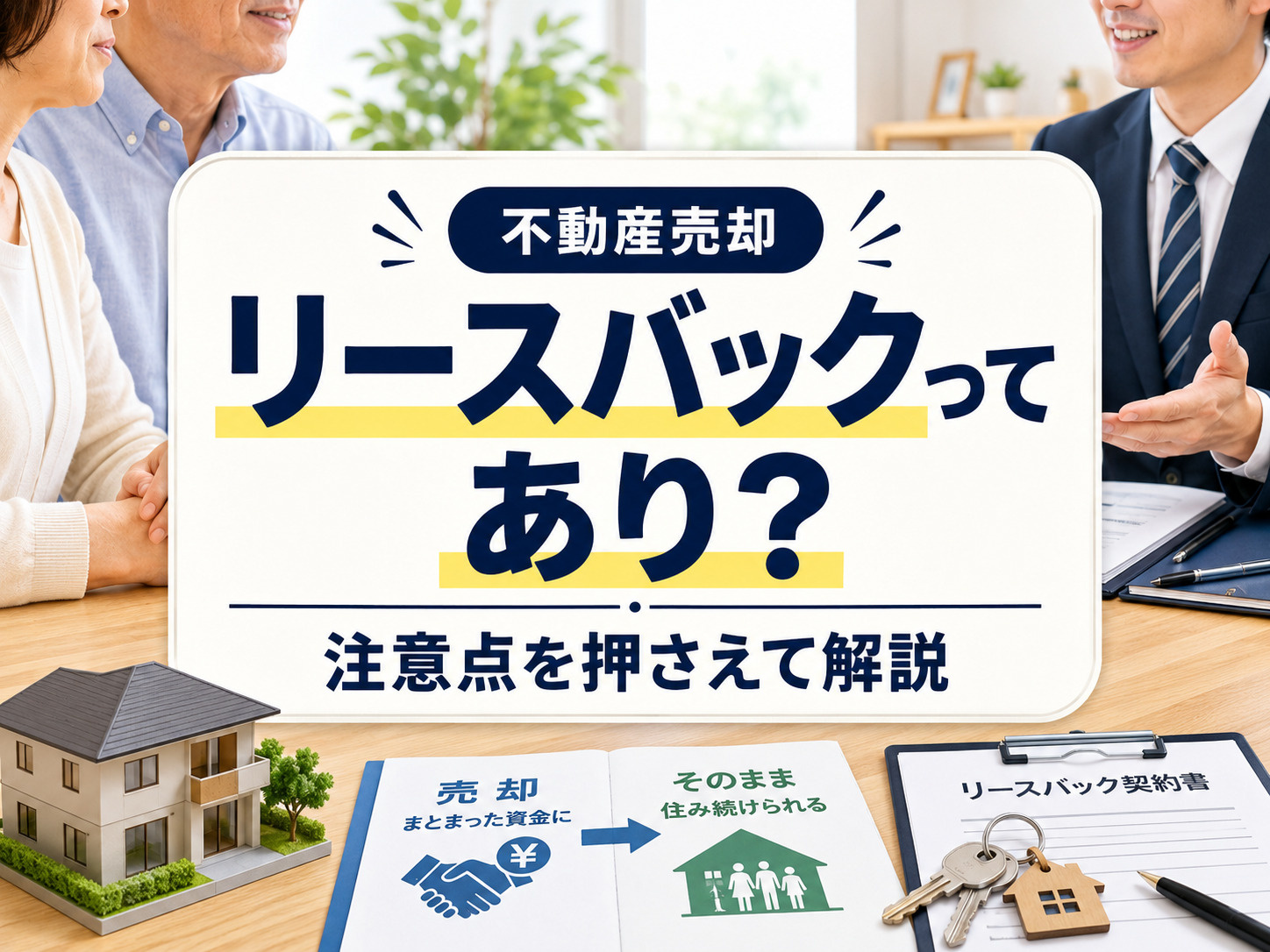 不動産売却のリースバックってあり？注意点を押さえて解説します...の画像