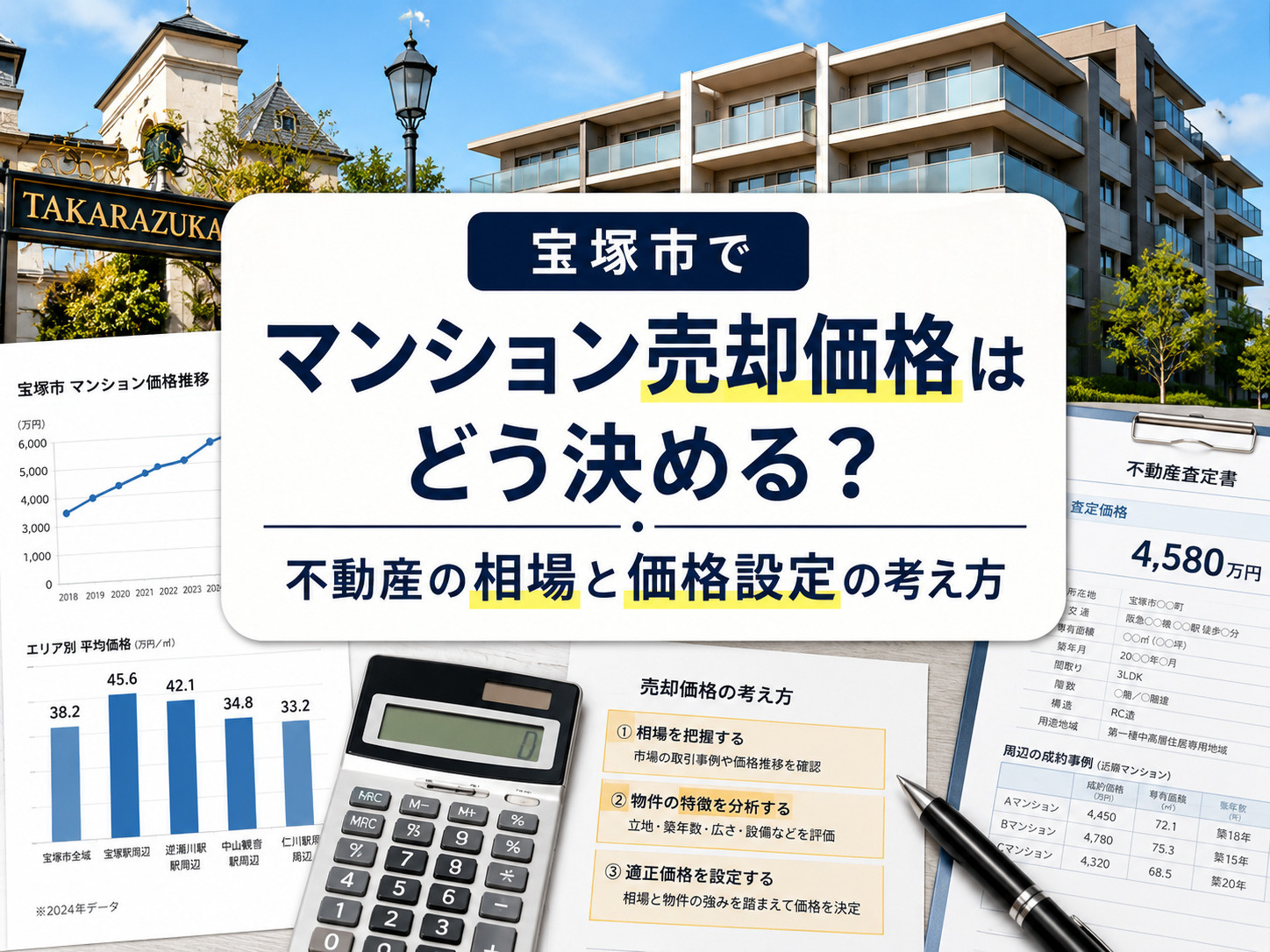 宝塚市でマンション売却価格はどう決める？不動産の相場と価格設...の画像