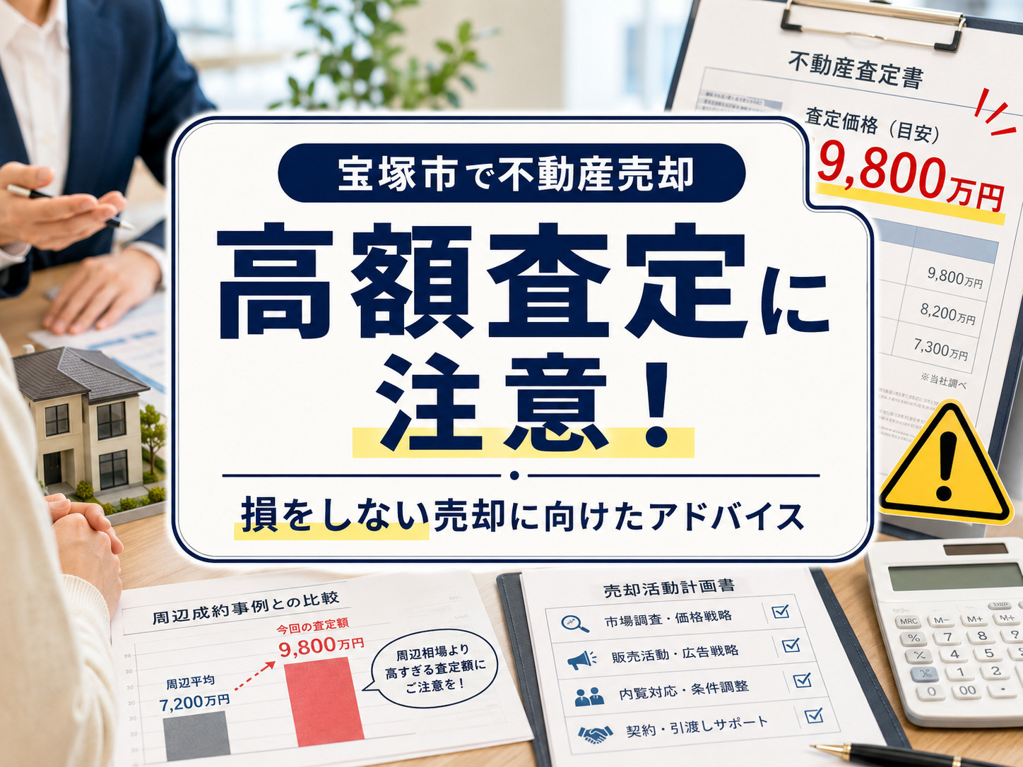 宝塚市で不動産売却の高額査定に注意！損をしない売却に向けたア...の画像