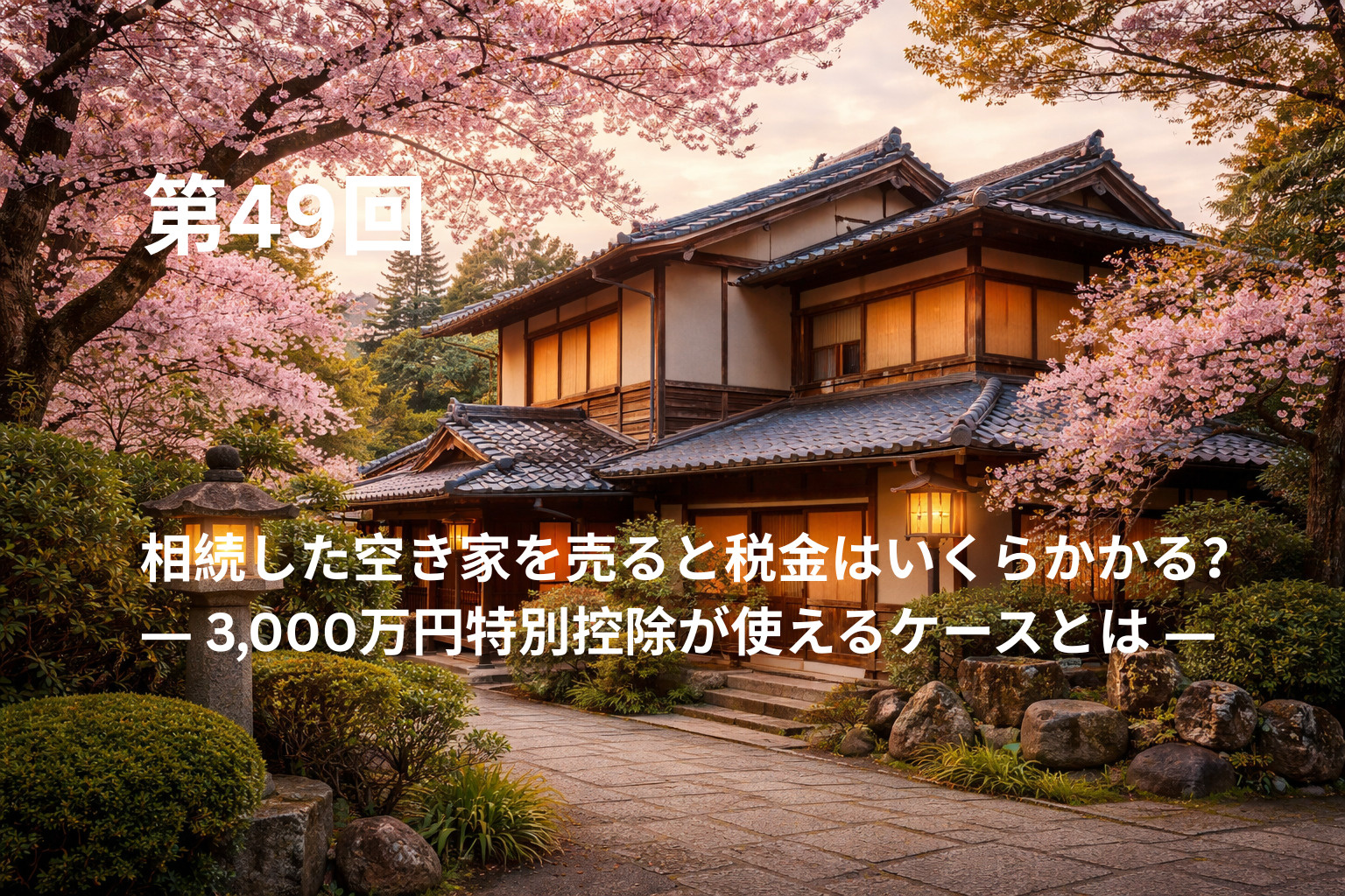 相続した空き家を売ると税金はいくらかかる？ ― 3,000万...の画像