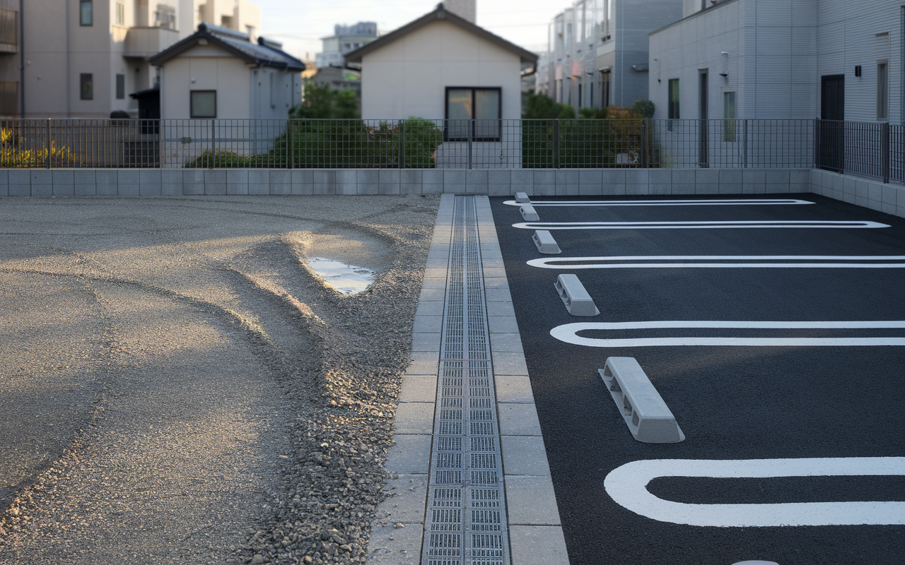 駐車場の土地舗装は必要か？メリットとデメリットを不動産会社が...の画像