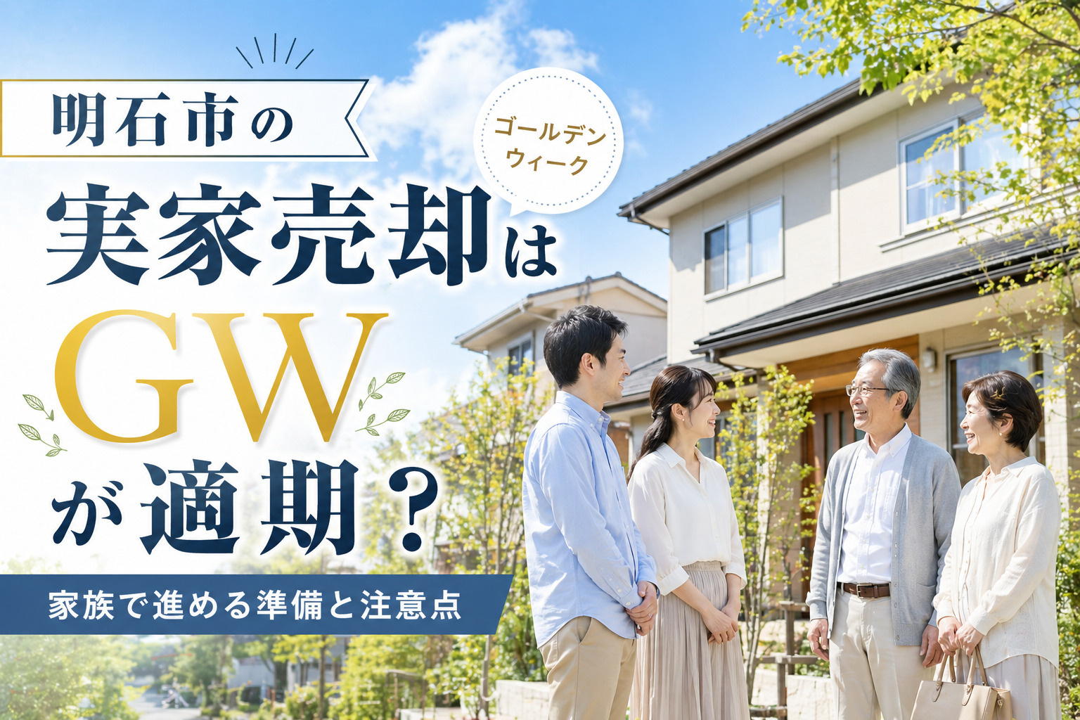 明石市の実家売却はゴールデンウィークが適期？家族で進める具体...の画像