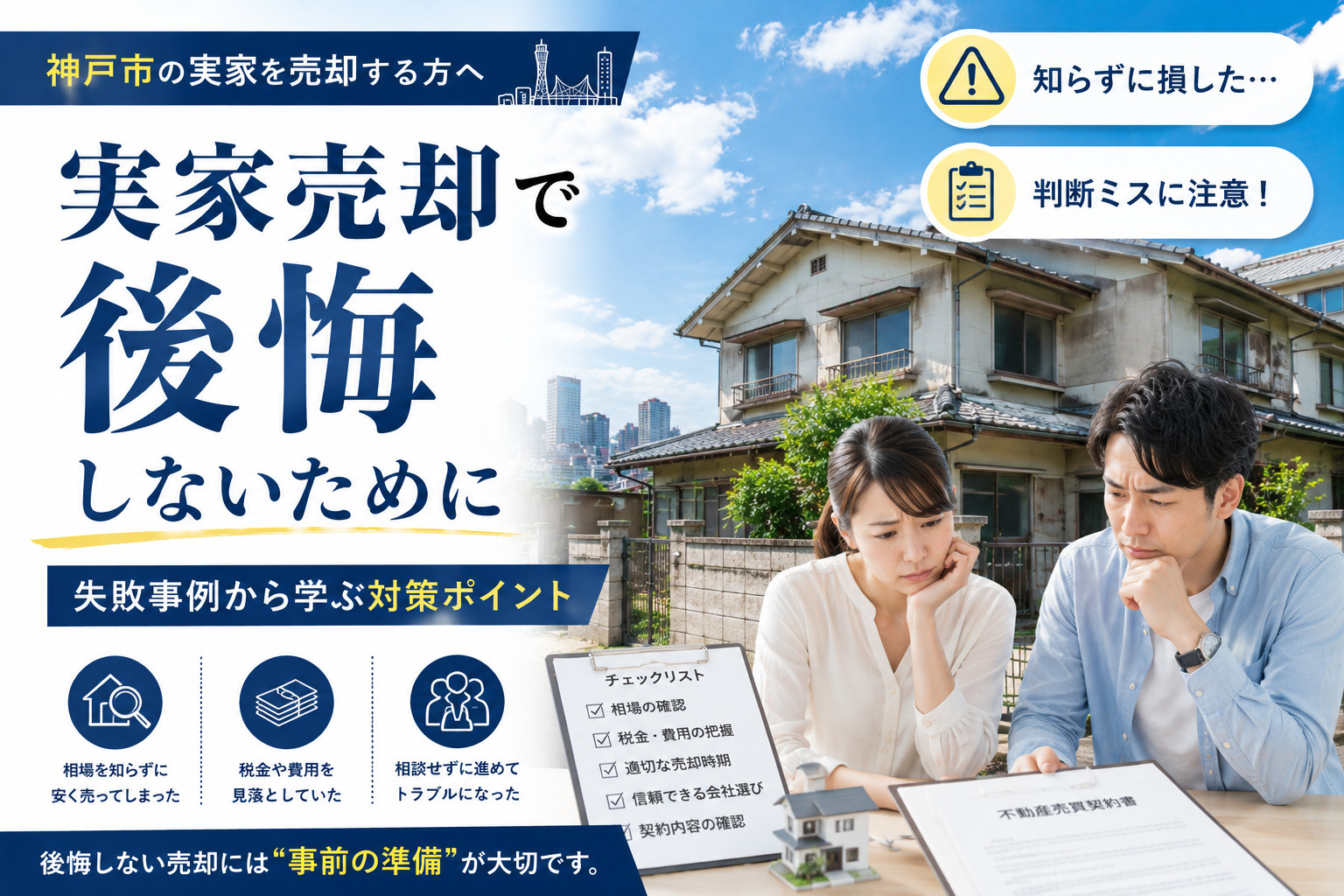 神戸市の実家売却で後悔する人の共通点は？失敗事例から学ぶ対策...の画像