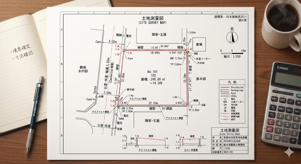 境界トラブルを未然に防ぐ！「測量図がない・古い」土地売却で売...の画像