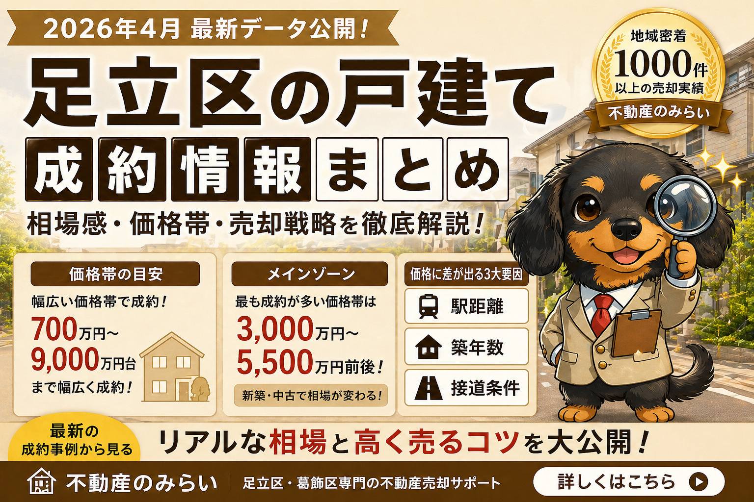 【2026年4月】足立区 戸建て成約情報まとめ｜相場・価格帯...の画像