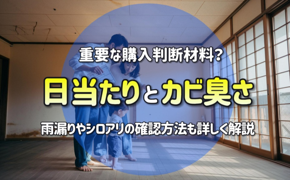 日当たりとカビ臭さは重要な購入判断材料？雨漏りやシロアリの確...の画像