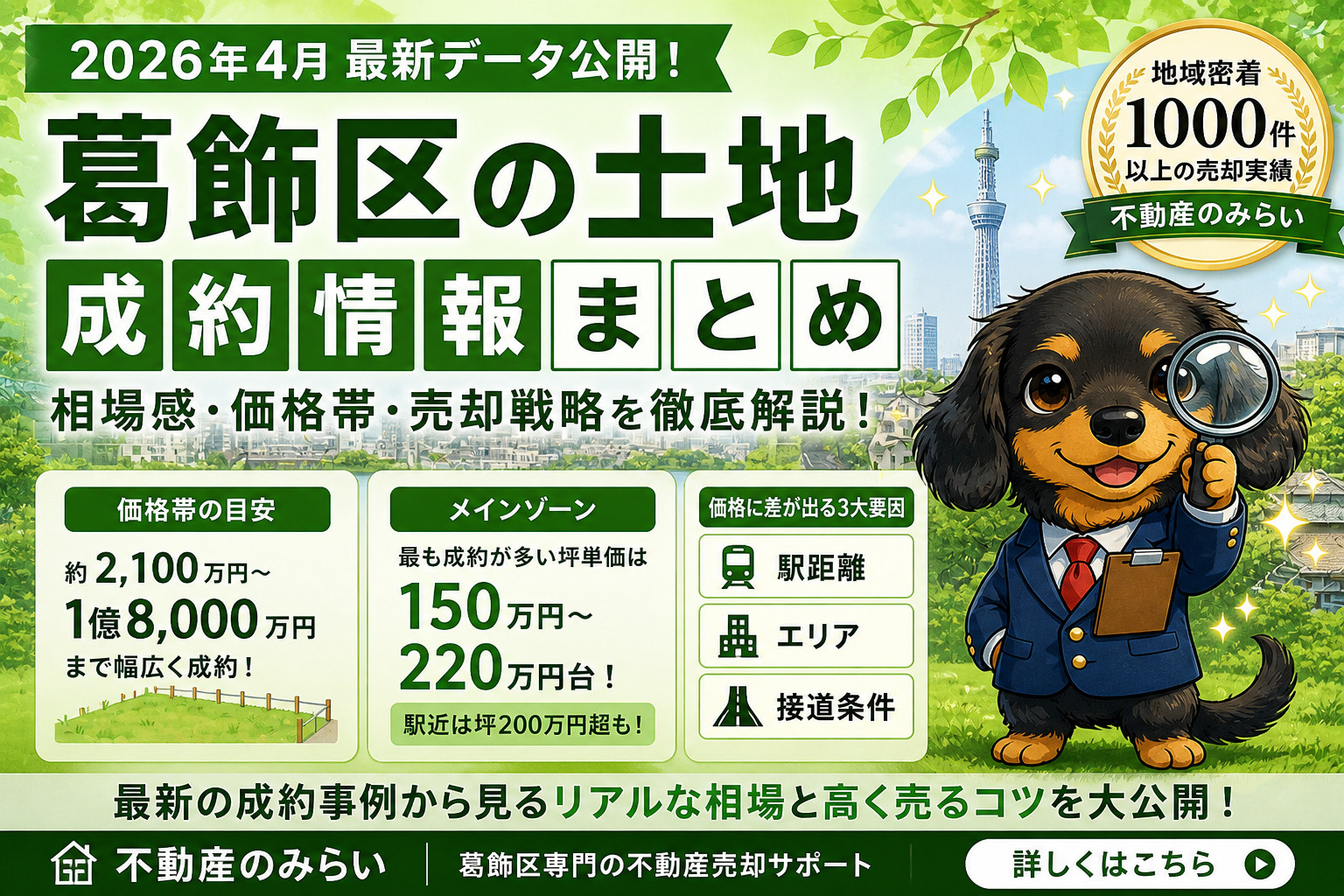 【2026年4月】葛飾区 土地成約情報まとめ｜相場・価格帯・...の画像