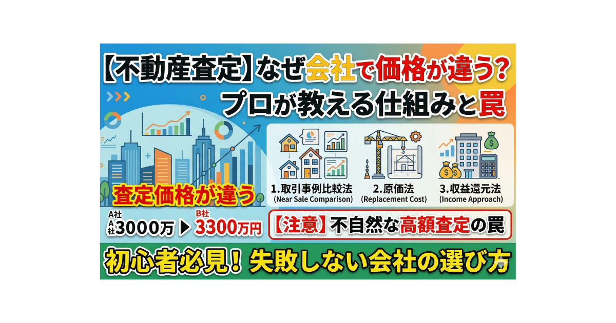 【名古屋市中村区の不動産売却】査定価格の仕組みとは？会社ごと...の画像