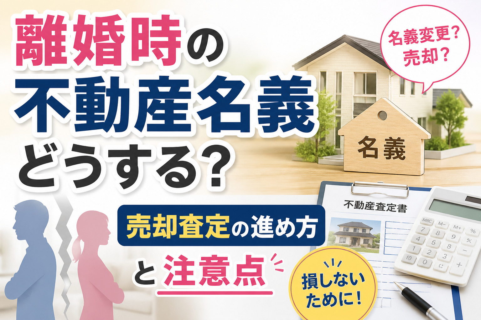 離婚時の不動産名義どうする？売却査定の進め方と注意点の画像