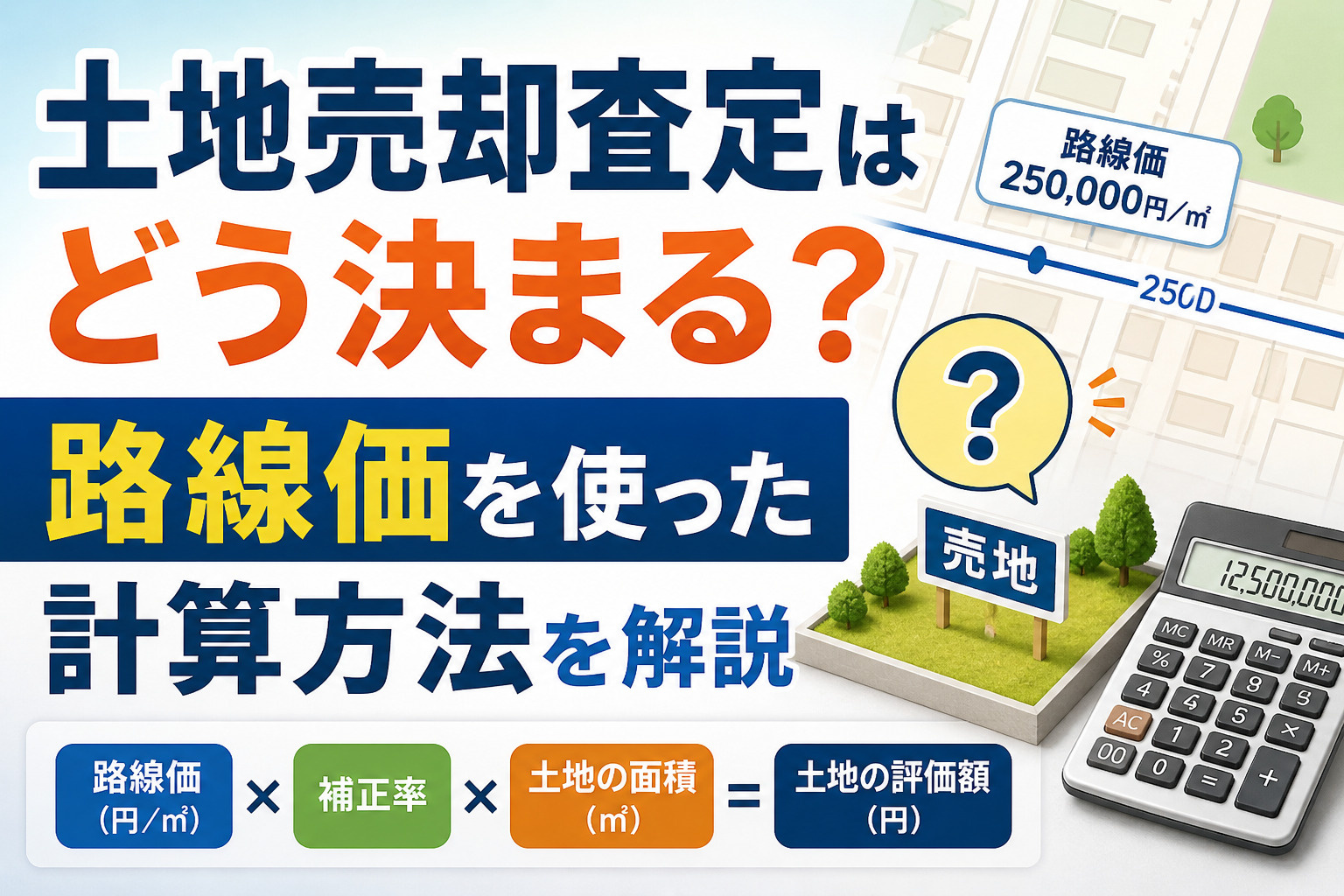 土地売却査定はどう決まる？路線価を使った計算方法を解説の画像