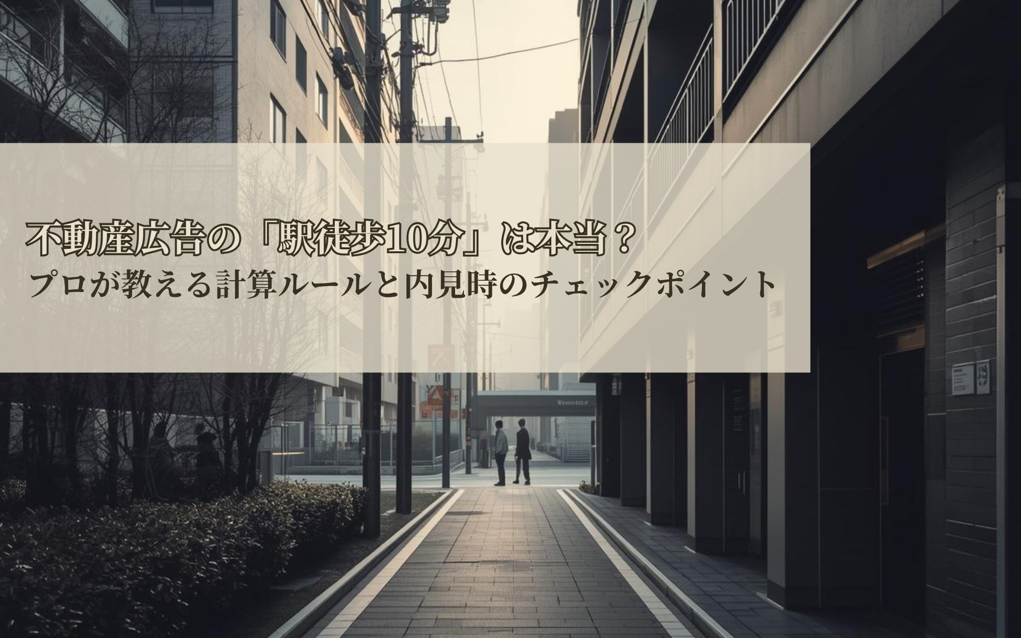 不動産広告の「駅徒歩10分」は本当？プロが教える計算ルールと...の画像