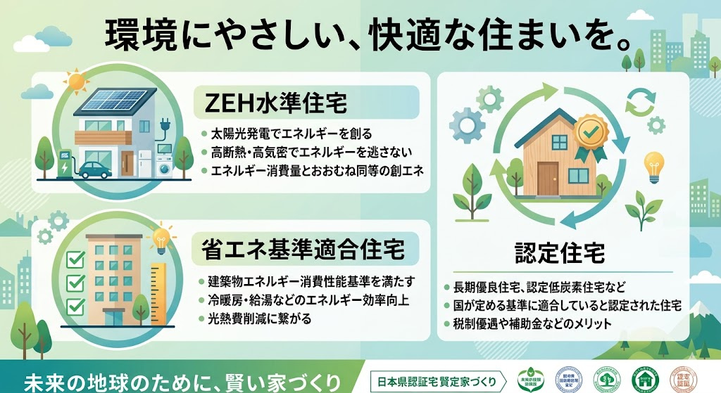 ZEH水準・省エネ基準適合・認定住宅の違いを徹底解説！202...の画像
