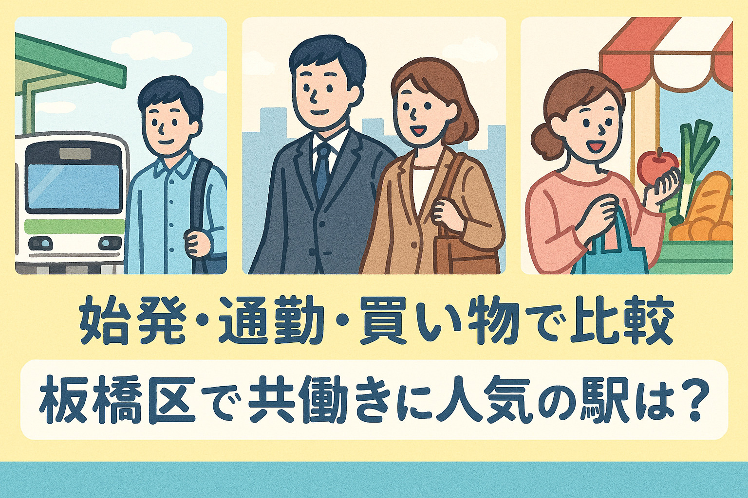 始発・通勤・買い物で比較｜板橋区で共働きに人気の駅は？の画像