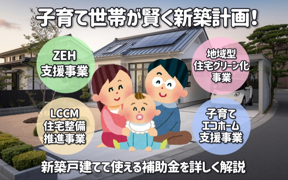 ZEH支援事業で賢く新築計画！子育てエコホーム支援事業やLC...の画像