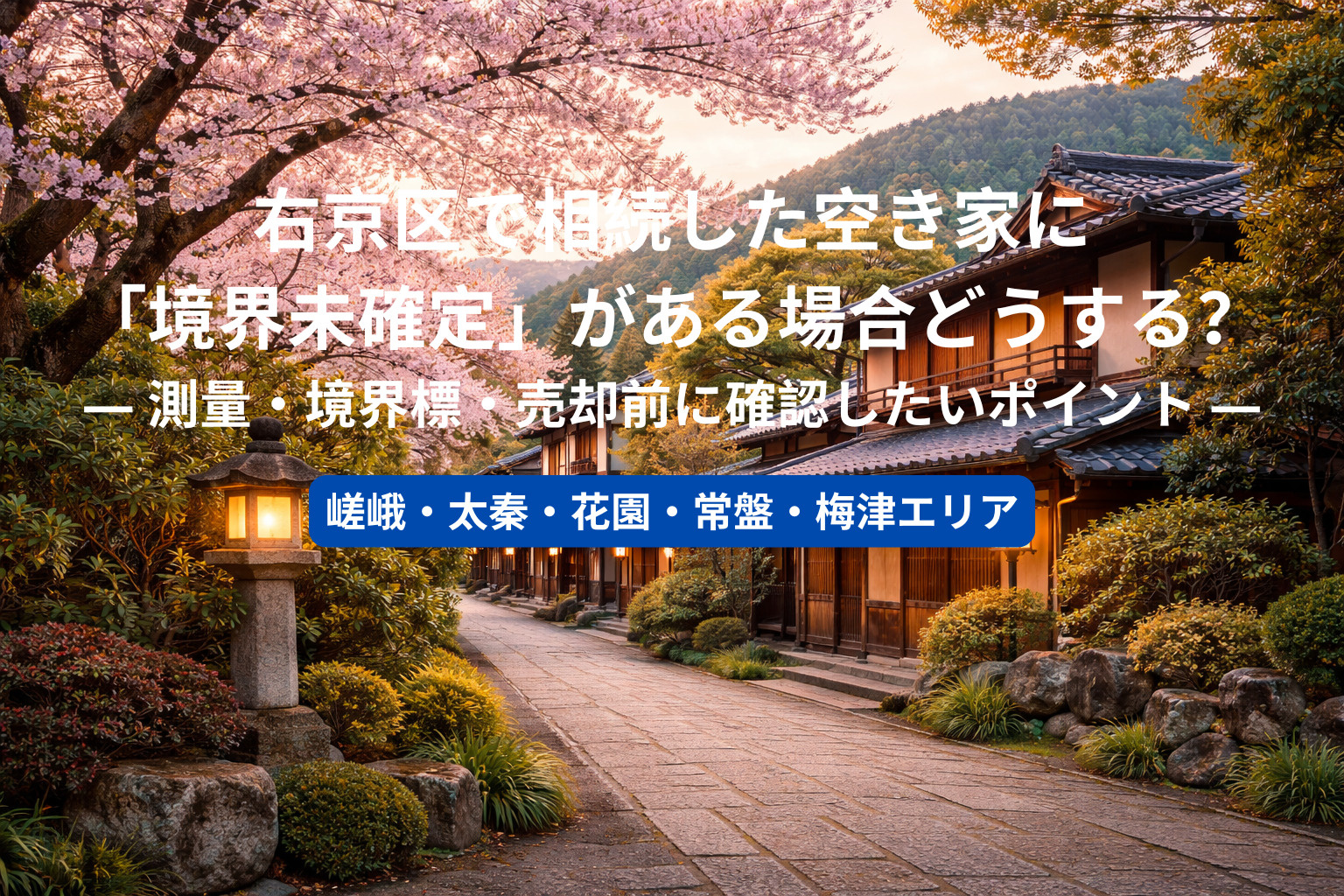 右京区で相続した空き家に「境界未確定」がある場合どうする？ ...の画像
