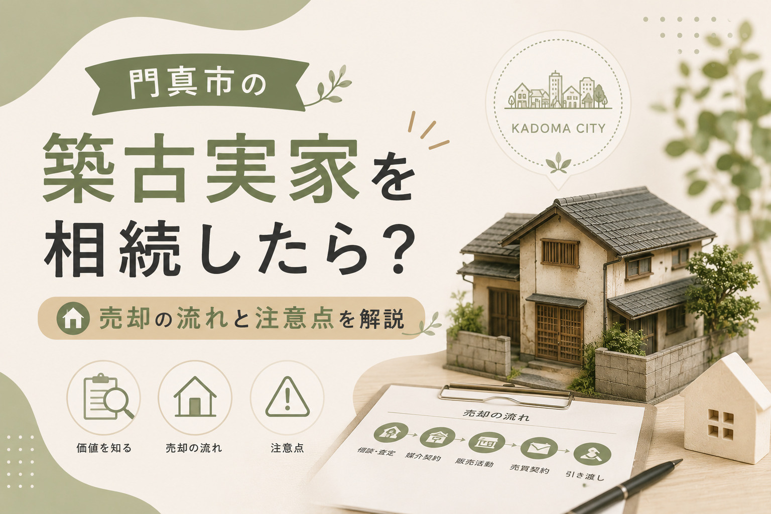 門真市の築古実家を相続したら？売却の流れと注意点を解説の画像
